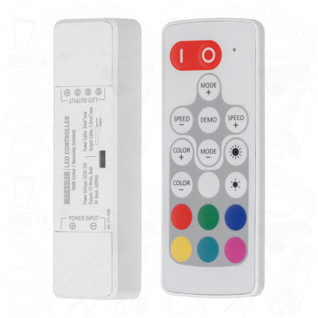 Контроллер MAKSILED для светодиодных источников RGB с пультом ДУ ML-CT-N30, 43 программы, 30 статических цветов, IP40, гарантия 2 года